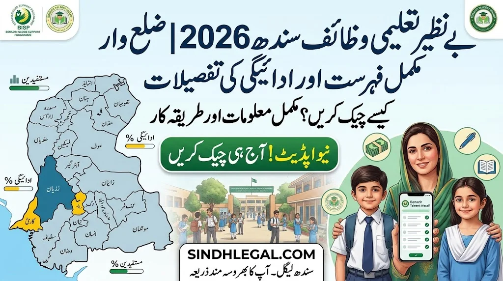 Benazir Taleemi Wazaif List of Sindh District Wise 2026 Check District-Wise Beneficiary And Payment Details