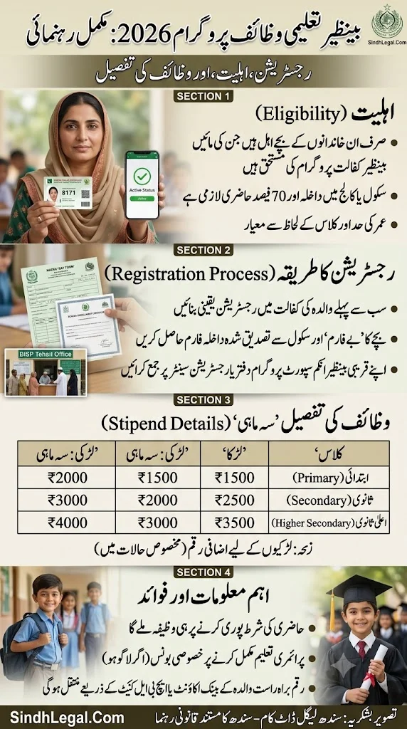 Benazir Taleemi Wazaif Program 2026 Complete Guide to Registration Eligibility and Stipends