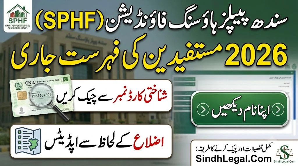 SPHF List of Overall Sindh 2026 District-Wise Beneficiary List CNIC Check And Latest Updates