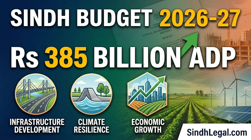 Sindh Budget 2026–27 Rs385 Billion ADP to Accelerate Infrastructure Climate Resilience and Economic Growth