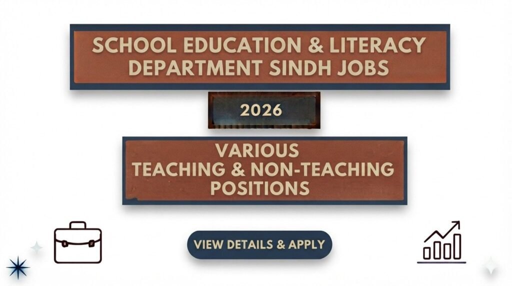 School Education & Literacy Department Sindh Jobs 2026