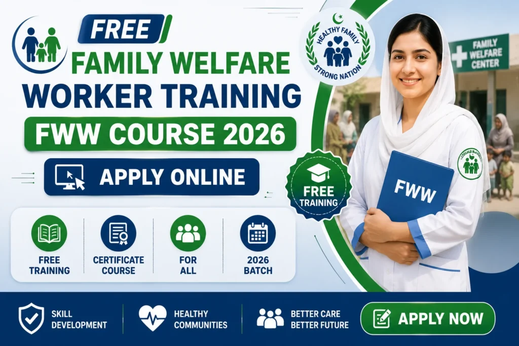 Sindh Government Free Family Welfare Worker FWW Training Course 2026