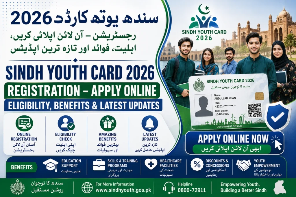 Sindh Youth Card 2026 Registration Apply Online