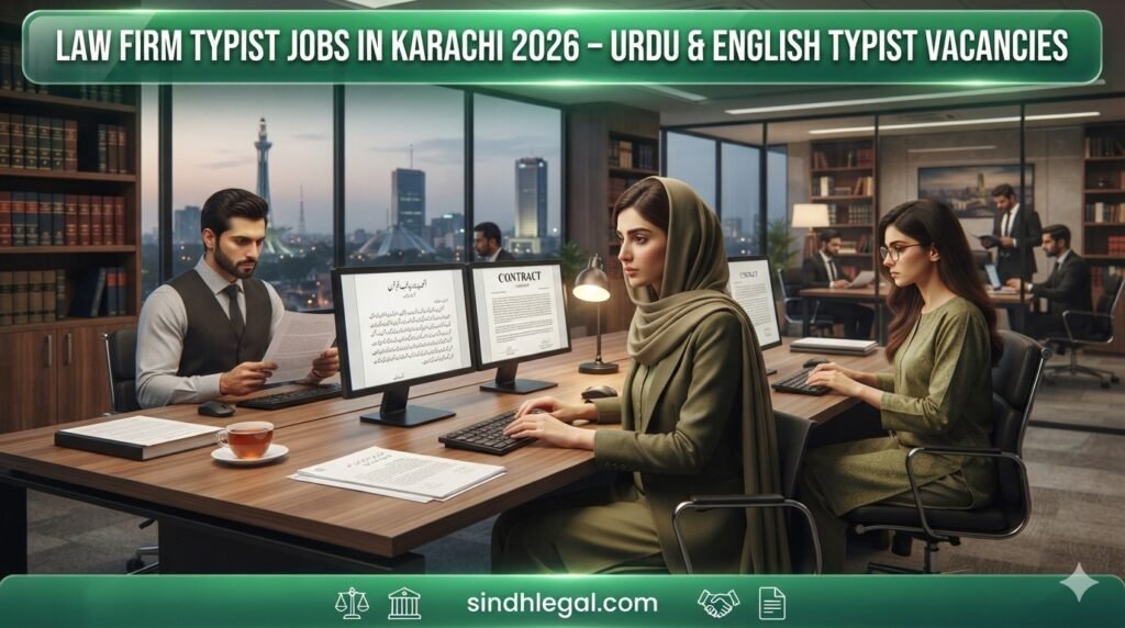 Law Firm Typist Jobs in Karachi 2026 – Urdu & English Typist Vacancies