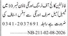 College Office Staff Jobs 2026 Female Office Staff Vacancies