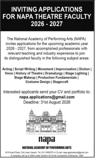 National Academy of Performing Arts Theatre Faculty Jobs
