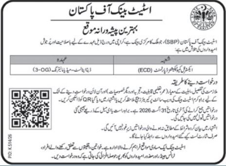 State Bank of Pakistan SBP Bank Jobs 2026
