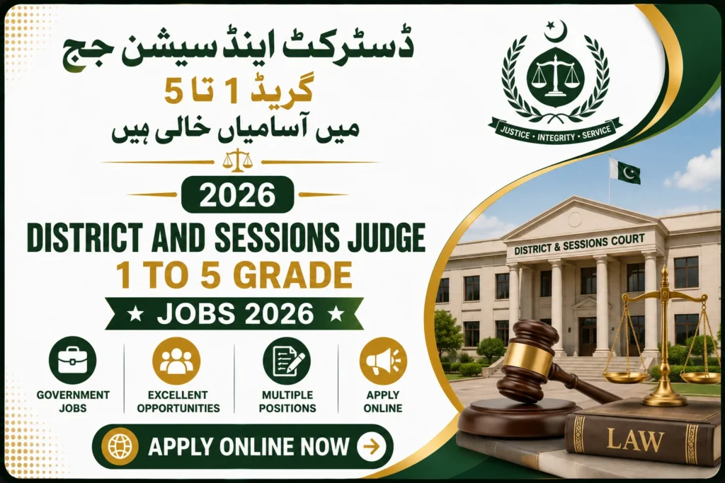 District and Sessions Judge 1 to 5 Grade Jobs