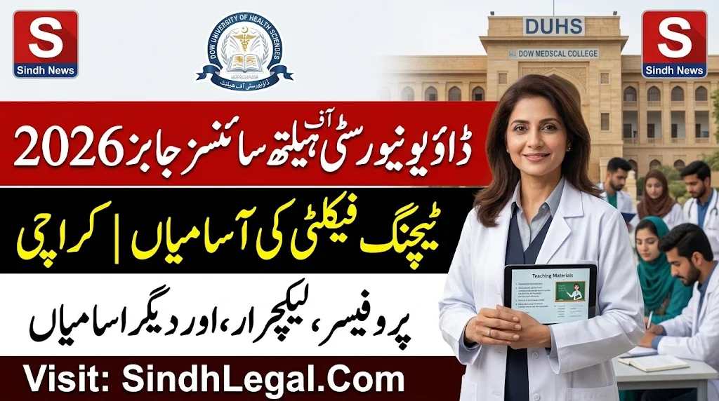 Dow University of Health Sciences Jobs 2026 Teaching Faculty Vacancies in Karachi