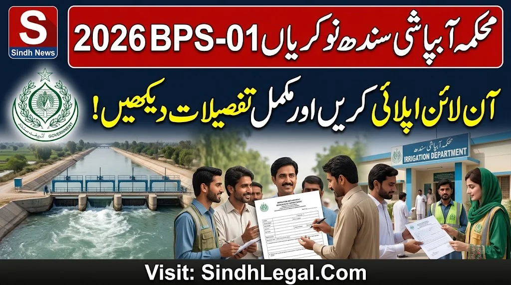 Irrigation Department Sindh Jobs BPS-01 to BPS-04 2026