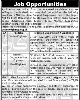 National Rural Support Programme NRSP NGO Jobs 2026