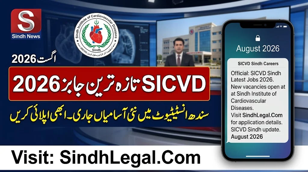 SICVD Latest Jobs in Sindh Institute of Cardiovascular Diseases