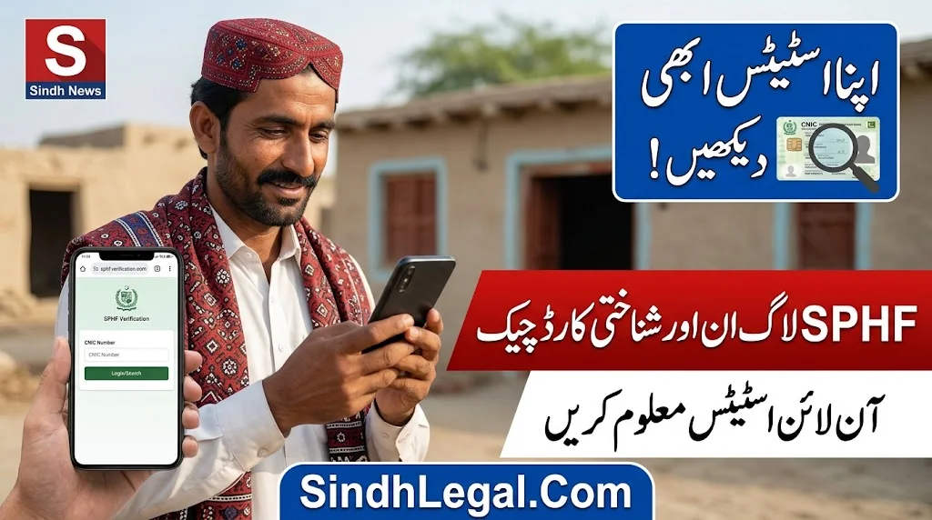 SPHF Login and CNIC Check Online How to Check Your Status