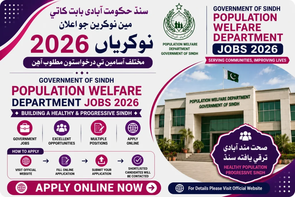 Sindh Population Welfare Department Jobs