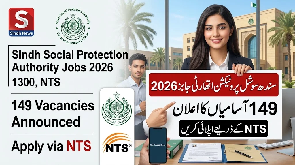 Sindh Social Protection Authority Jobs 2026 149 Vacancies Announced via NTS