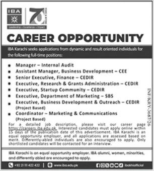 IBA Karachi Jobs 2026 – Latest Career Opportunities
