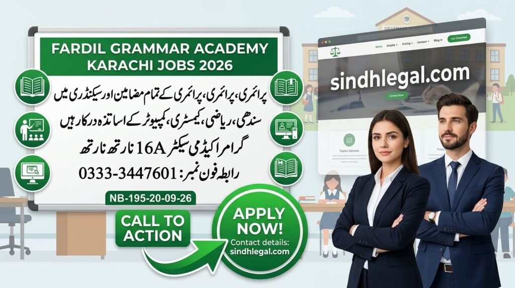 Fardil Grammar Academy Karachi Jobs 2026 Apply Now