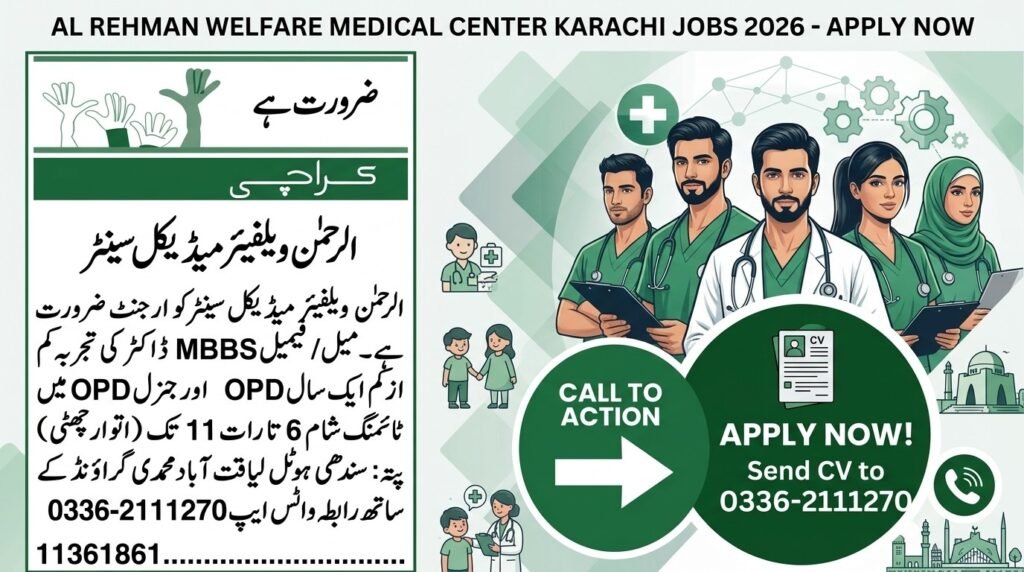 Al Rehman Welfare Medical Center Karachi Jobs 2026 Apply Now