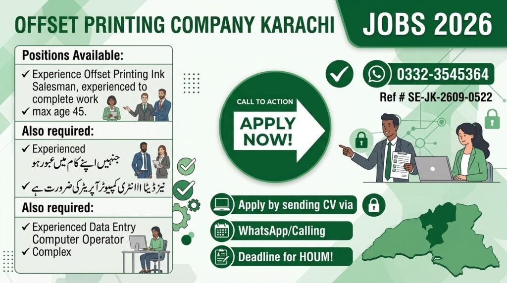 Offset Printing Company Karachi Jobs 2026 Apply Now