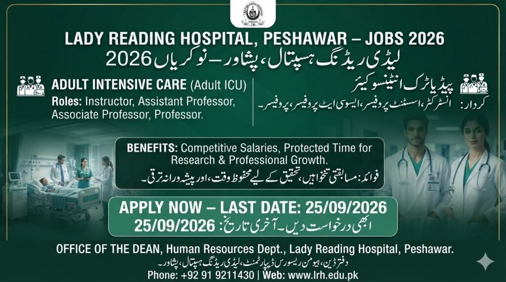Lady Reading Hospital Peshawar Jobs 2026 Apply Now