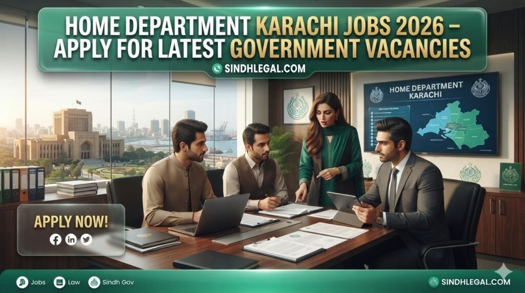 Home Department Karachi Jobs 2026 – Apply for Latest Government Vacancies