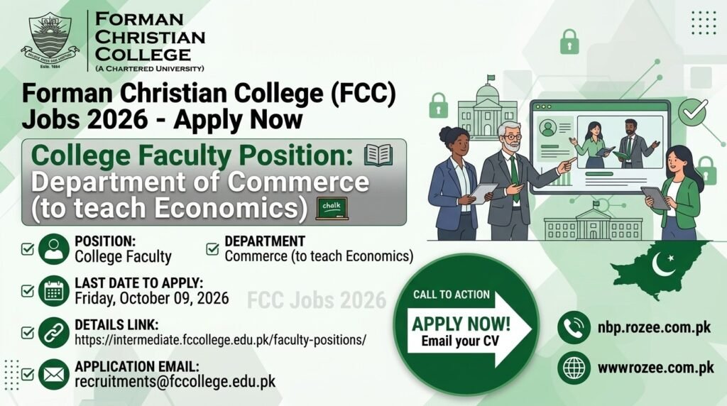 Forman Christian College Jobs 2026 Apply Now