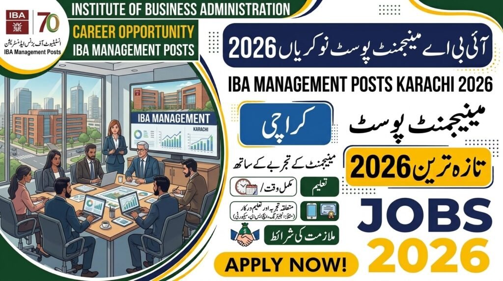 Institute of Business Administration IBA Management Posts Karachi 2026