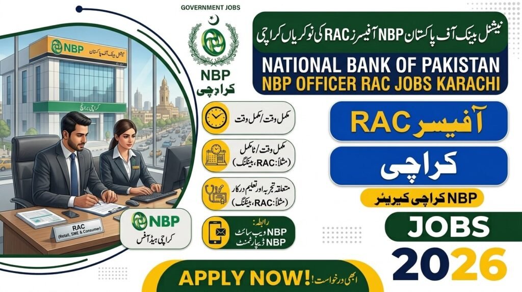 National Bank of Pakistan NBP Officer RAC Jobs Karachi 2026