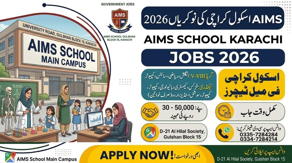 AIMS School Karachi Jobs 2026 – Female Teachers