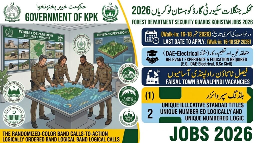 Latest Forest Department Security Guard Jobs Kohistan 2026