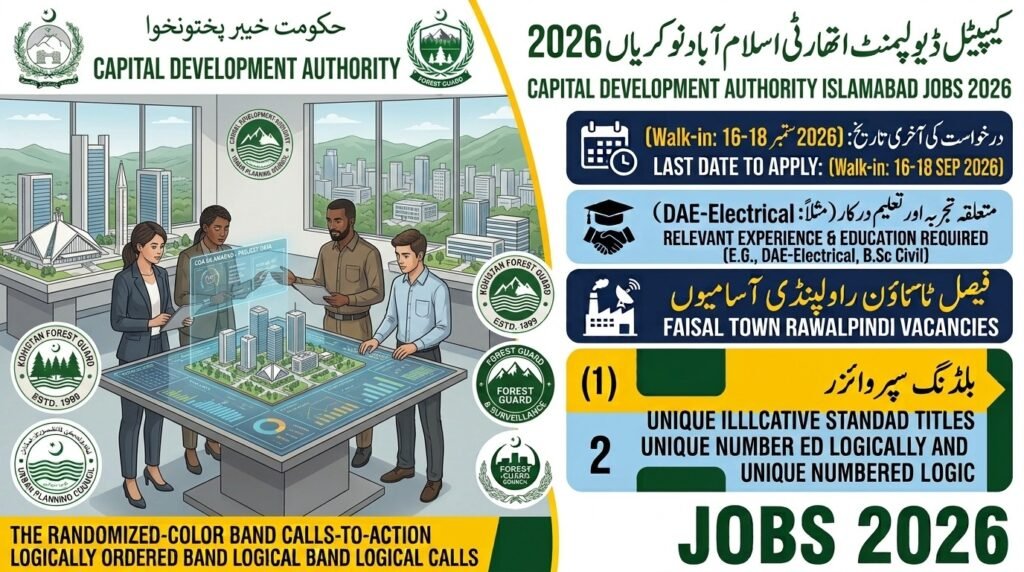 Capital Development Authority CDA Islamabad Jobs 2026 – Apply Online