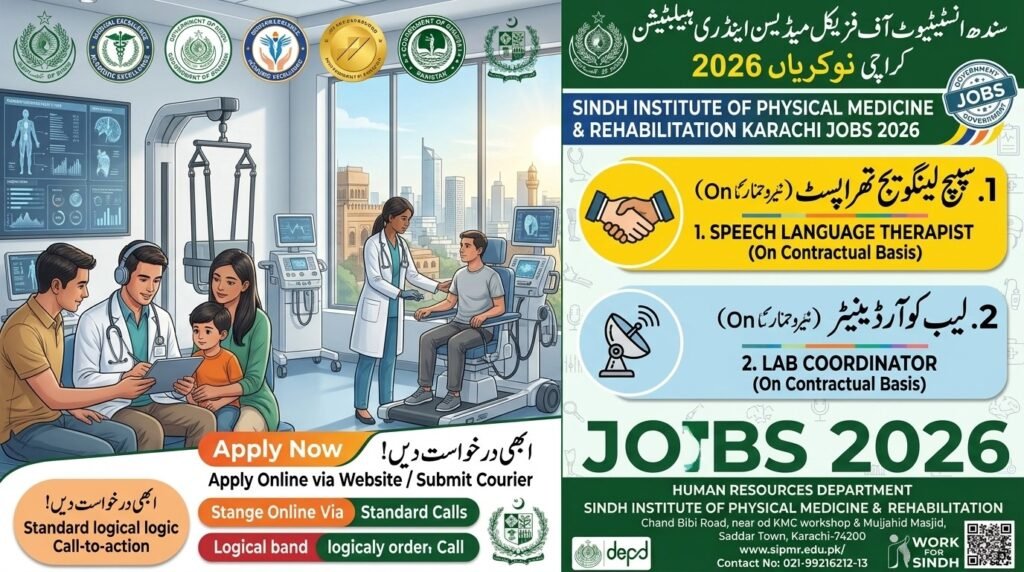 Sindh Institute of Physical Medicine SIPM&R Karachi Jobs 2026