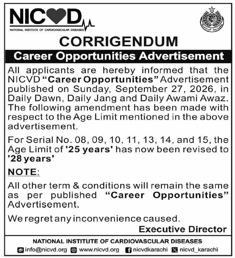 NICVD Jobs 2026