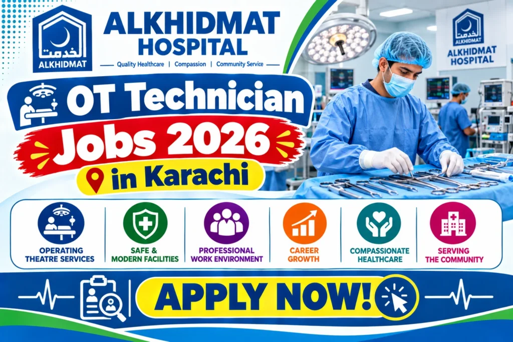 Alkhidmat Hospital OT Technician Jobs in Karachi