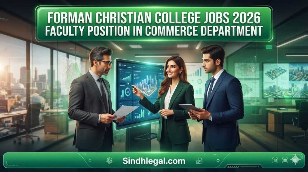 Forman Christian College Jobs 2026 Faculty Position in Commerce Department