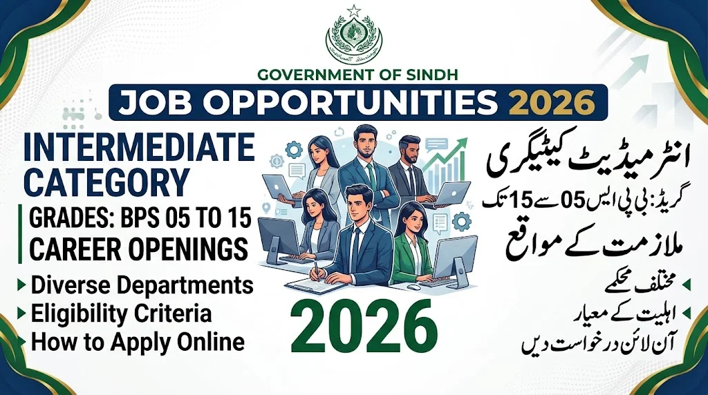 Government of Sindh 5 To 15 Grade Jobs