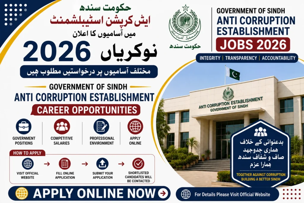 Sindh Anti Corruption Establishment Jobs