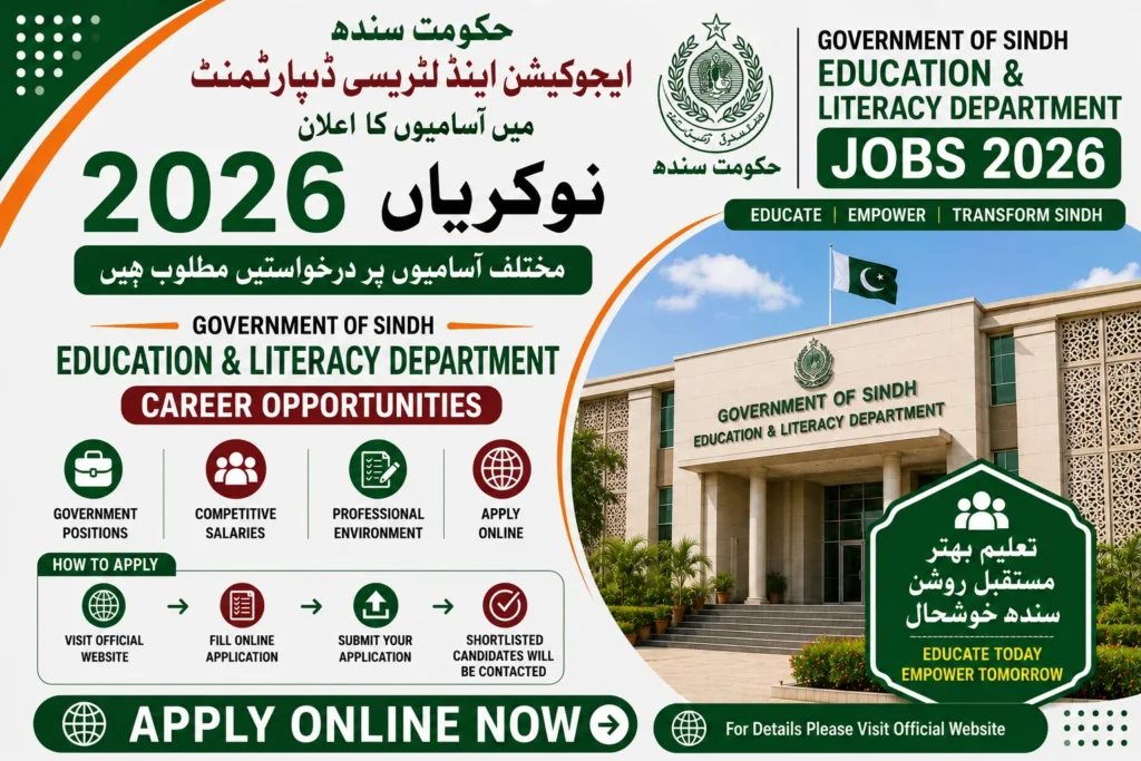 Sindh Education and Literacy Department Jobs