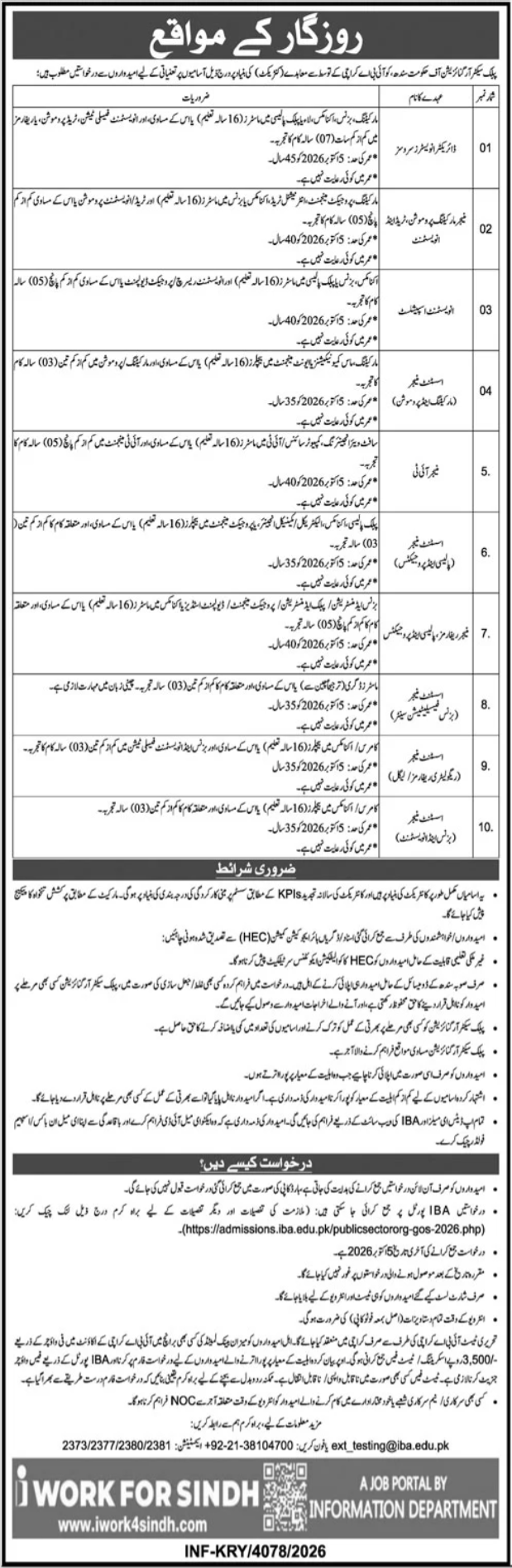 Public Sector Organization Karachi Jobs 2026 Apply Now