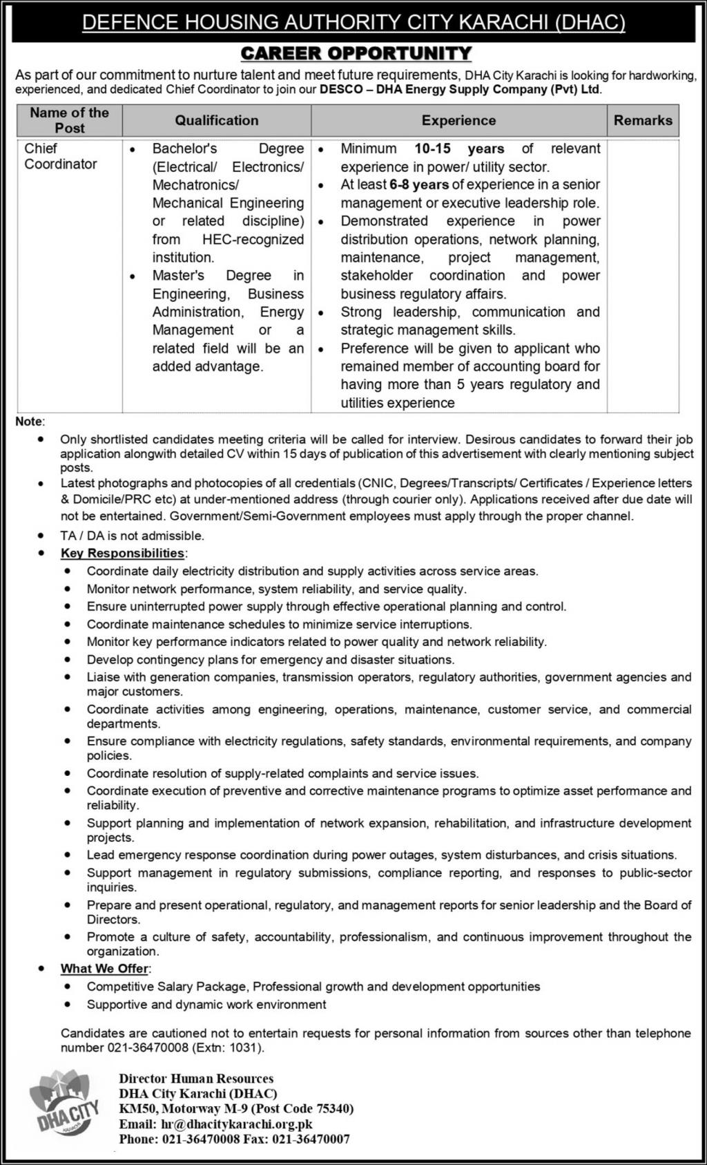 DHA City Karachi Jobs 2026 Apply Now