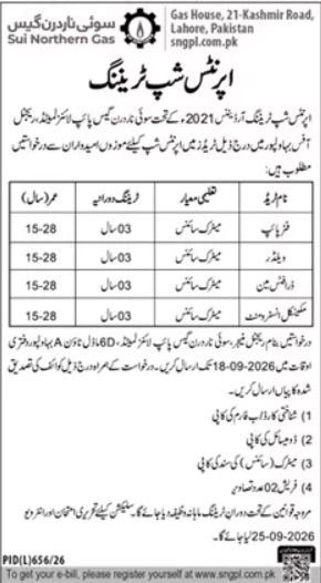 Latest Sui Northern Gas Pipelines Limited SNGPL Management Posts Lahore 2026