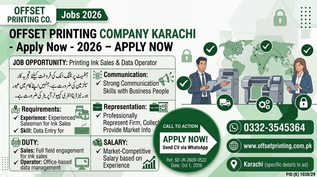 Offset Printing Company Jobs 2026 Apply Now